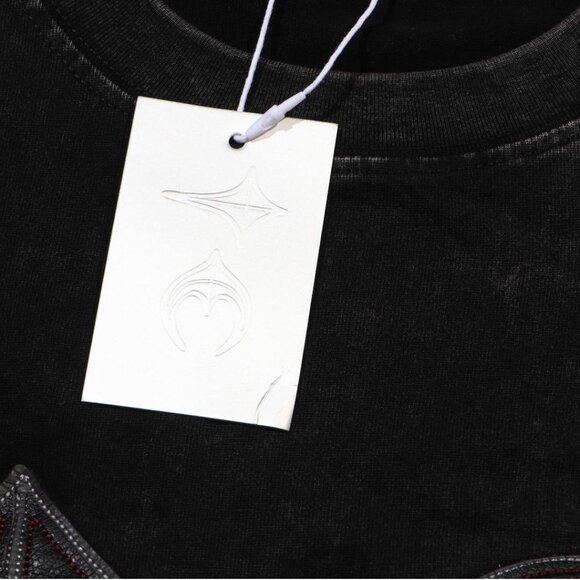 Thug Club Black T Shirt With Distinctive Embroidered Graphics - Picture 5 of 9